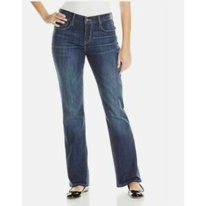 Women's Levi's 515 Bootcut Low Rise Misses Jeans size 8 Dark Wash Y2K Bohemian